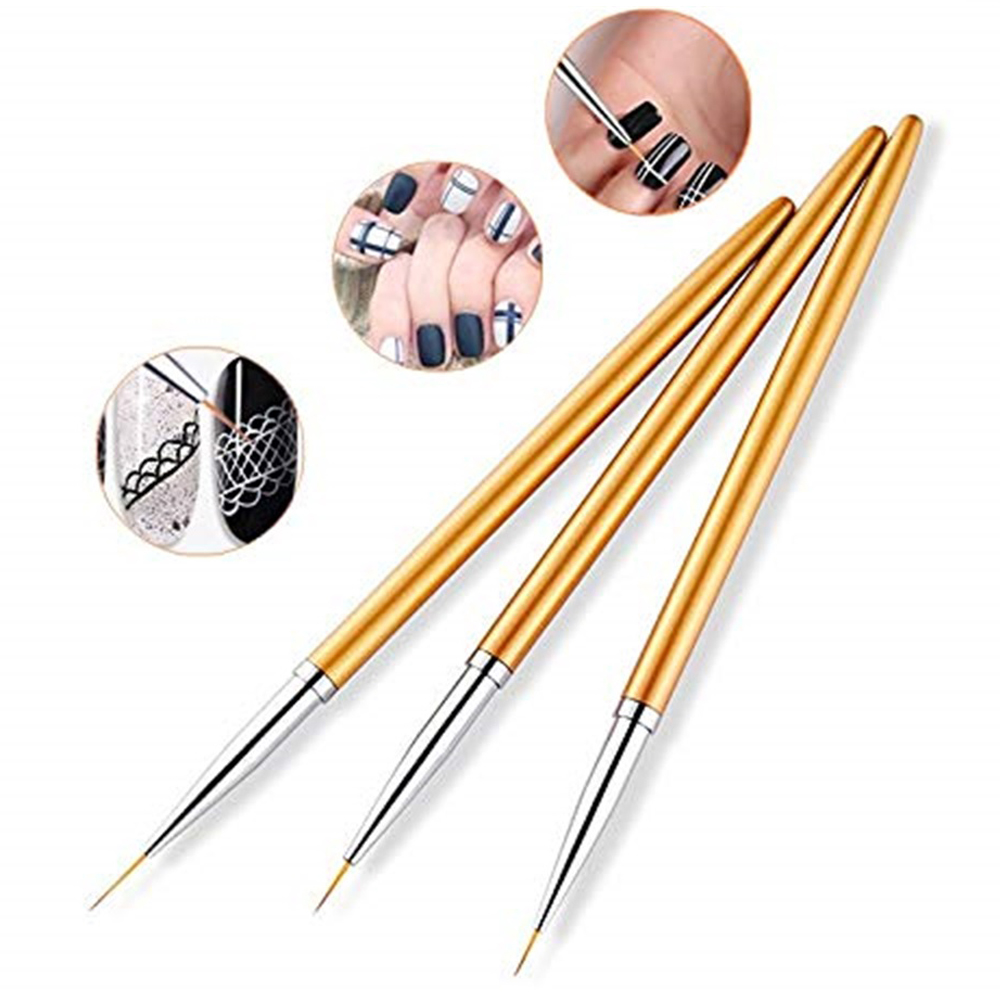 Lot de 3 pinceaux dorés pour n - Detailing Brush Set avis et prix